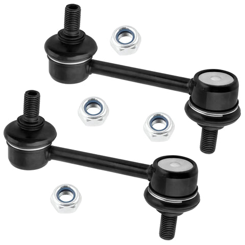 Toyota Corolla Suspension Upgrade Kit With Front And Rear Stabilizer Sway Bar Links Inner And Outer Tie Rod Ends And Lower Ball Joints For 1996 1997 1998 1999 2000 2001 2002 Pack Of 10, black metal links and nuts