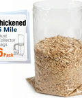 Thickened Dust Collector Bags 31x43 Inch 6 Mil Clear Plastic, 6 Pack for Large 70 Gallon Dust Collectors filled with wood debris