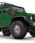Hardcore Metal Beadlock Wheels 1.9 Inch For 1/10 Scale RC Crawler Pickup Trucks Hex Rim Upgrade Compatible With Axial Scx10 Traxxas Trx4 Redcat Gen8 Slick White Ride Ready on green RC crawler.