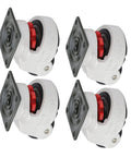 Hella Durable Four Pack Leveling Casters Featuring Retractable Workbench Wheels And Height Adjustable Rubber Feet for stable movement.