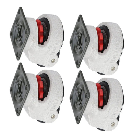 Hella Durable Four Pack Leveling Casters Featuring Retractable Workbench Wheels And Height Adjustable Rubber Feet for stable movement.
