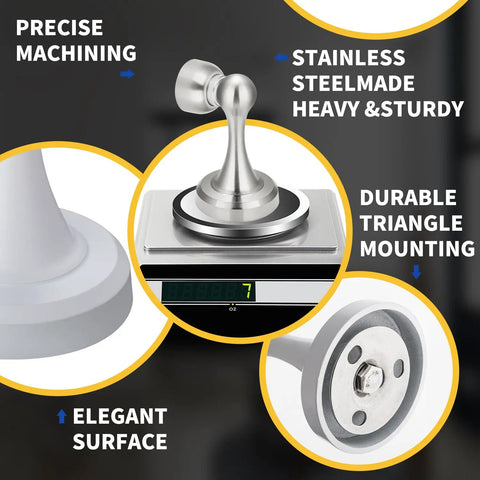 Magnetic Door Stop Heavy Duty Stainless Steel Anti Rust Premium Door Stopper With Wall And Floor Mount For Various Door Types 1 Pack