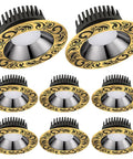 8 Pack Brass Recessed Ceiling Downlights 4 Inch 5 Inch Eyeball Spotlights 12W Up To 18W Warm White 3000K Led Flush Mount showing sleek design.