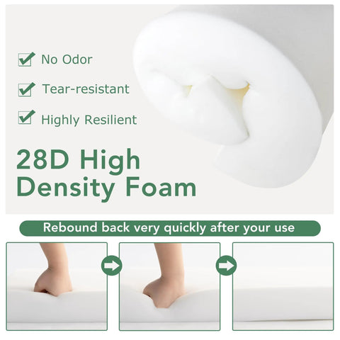 28D high density foam for Beige Outdoor Chair Cushions Set Of Four Waterproof And Fade Resistant with tear-resistant qualities