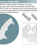 Spring Wing Clamp Hardware Kit For Post Top Replacement, components including wing clamps, screws, and tension springs