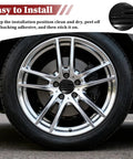 4 Pcs American Usa Flag Wheel Hub Center Cap Covers Forged From Top Tier Aluminum With Tough As Nails Rust Guard For A Badass Slick Fit On Any Daily Driver Or 56Mm Rim Setup installed on a sleek alloy wheel.
