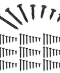 Self Tapping Screws Pan Head Kit 500 Pcs Pro Grade Assortment With 7 Sizes Carbon Steel Black Finish For Wood And Sheet Metal Heavy Duty Fasteners For DIY Projects And Home Repairs, black pan head screws