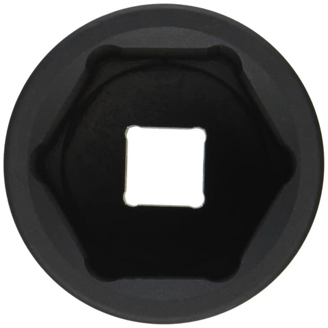 Top view of Beefy 1 Inch Drive Two And Three Quarters Inch Deep Impact Socket Built From CR MO Alloy Steel With Lifetime Warranty