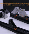 12 Pack 2020 Aluminum Extrusion Corner Brackets In Black With 24 Sliding T Nuts And Screws 90 Degree Connectors For 2020 Series