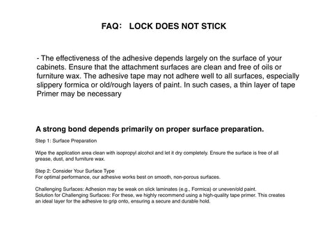Instruction FAQ for Multi Use Adhesive Strap Locks For Baby Proofing Cabinets And Drawers No Drill Easy Install