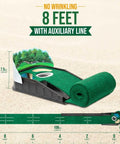 Indoor Golf Putting Mat For Real Green Speed And Wrinkle Free Surface 8 Foot Practice Putting Mat With Lenticular 3D Backplate