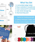 Heavy Duty Retractable Badge Reel With Sturdy Alligator Clip And Built In Aromatherapy Patch Keeps Your ID Handled While Dropping Fresh Vibes Around The Desk All Day Long with accessories and storage