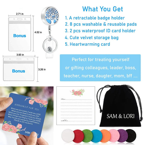 Heavy Duty Retractable Badge Reel With Sturdy Alligator Clip And Built In Aromatherapy Patch Keeps Your ID Handled While Dropping Fresh Vibes Around The Desk All Day Long with accessories and storage