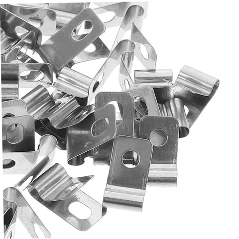 100Pcs Stainless Steel Fence Wire Clips And Heavy Duty Clamps For Securing 4mm Welded Wire To Wood And Vinyl Fences Weather Resistant Quick Install Farm Fencing Must Haves