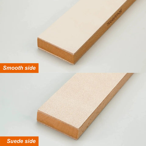 Double Sided Leather Strop Kit 13.2 By 2.4 Inches With Smooth And Suede Surfaces For Polishing And Refining Edges Made From Premium Genuine Cowhide