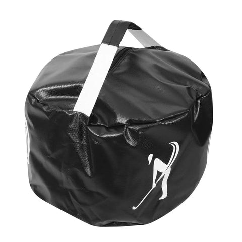Golf Swing Training Bag With Impact Pouch Weather Resistant Design For All Skill Levels Realistic Ball Feel Practice Aid To Improve Power And Accuracy On The Range, black with handle