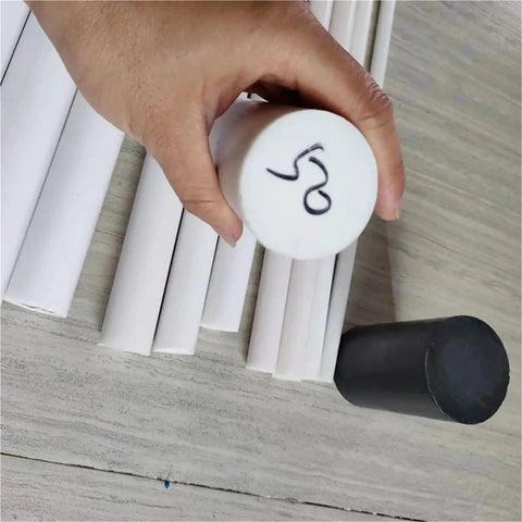 PTFE Solid Bar With Graphite Filler For Smooth Sliding 10 To 50 Mm Diameter 50 Cm Length White Or Black Non Toxic Eco Friendly