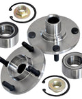Pair Front Wheel Hub Bearing With ABS For Ford Focus 2000 To 2011 4 Lug Left And Right Replacement, beefed up durability shown