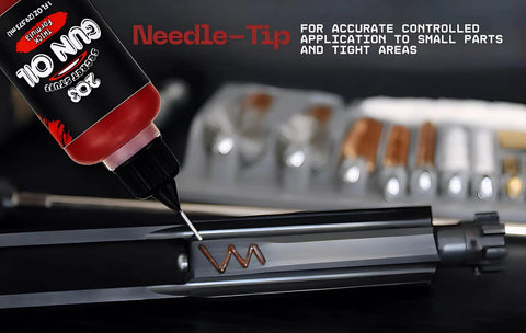 Thick Viscosity Gun Lubricant For Extreme Temperatures Reduces Wear And Prevents Rust And Corrosion Needle Oiler 1 Oz Long Lasting Protection For Range And Field Use.