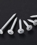 Size 8 white truss head wood screws self tapping carbon steel with black phosphate coating rust proof high strength durable for wood and drywall