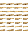 Set of 32 Brass Barrel Hidden Hinges Nextpal for Wooden Jewelry Boxes and Keepsake Cases 20mm and 25mm Displayed