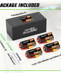 4S 650mAh LiPo Battery 14.8V 130C With XT60 Plug For RC Cars Trucks Boats Drones Planes Quadcopters FPV Racing 4 Pack Batteries