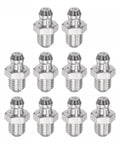 Heavy Duty 304 Stainless Steel Straight Grease Fitting M8 X 1mm Thread Hydraulic Style, 10 Pack displayed in a grid