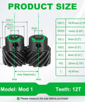 Two Piece Heavy Duty Helical Gear Set Mod 1 12T 5mm Bore 45 Degree Left And Right Hand Spiral Gears With M4 M5 Screws