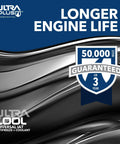 Lock In Superior Engine Care With This Gold IAT 50/50 Antifreeze Coolant Packed In A Jumbo 265 Gallon Tote Built For American Rides Like Fords And Gms Featuring Universal Compatibility So You Can Hit The Road Stress Free With Reliability That Does Not. Universal IAT antifreeze branding on a sleek black and blue background.