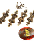 Antique Bronze Corner Brackets And Decorative Box Feet Set For Wood Boxes Cabinets And Trunks 150 Pcs With Retro Vibe