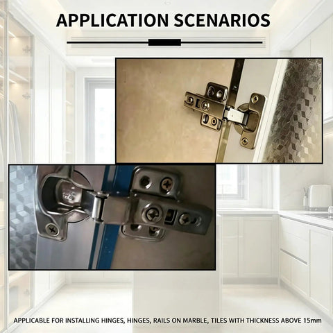 6x14mm Short Expansion Screw Set For Cabinet Hinge Repair And Stripped Thread Restoration, hinge installation views