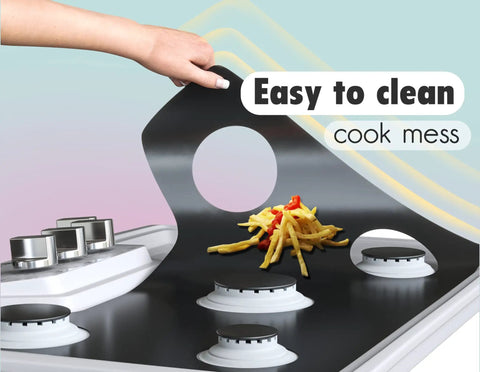Reusable Gas Range Protectors For LG Stoves, Nonstick And Washable Stove Liners, Heat Resistant Over 300C, Mess-Proof Easy Clean