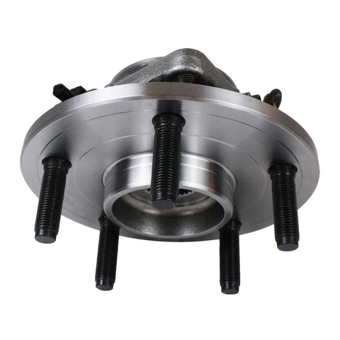 Front view of Front Wheel Hub And Bearing Assembly For 2012 2018 Ram 1500 And 2019 Ram 1500 Classic 5 Lug With Abs Sensor Front Position
