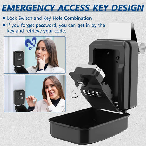 Lock It Down Tight With This Solid Window Mount Security Box featuring emergency access key design and four digit combo dial.