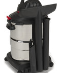 12 Gallon Stainless Steel Wet Dry Vacuum With 5.5 Peak HP Power For Garage, Workshop And Basement Cleanup, with hose and nozzle
