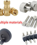 Pro Grade Single Wheel Lathe Knurling Tool Kit With Straight Knurling Wheels Pitches 0.5mm 1.0mm 2.0mm 7 Pieces Coarse To Fine Wheels