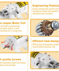 Hardworking Home Electric Wine Transfer Pump With Adjustable Speed Food Grade Silicone Hose showing pump components and pure copper motor.