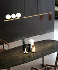 Top Shelf Real Walnut Ceiling Pendant Light, Sleek Chinese Modern Dining Room Chandelier, Heavy Duty Restaurant Hanging Lamp Fixture For Kitchens Bars And Tea Houses over dining table.