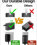 5V 1A Power Supply With 10 Interchangeable Jacks, Regulated Switching DC Adapter, Universal 100-240V Input, Plug-And-Play, No-Fuss, Safe, Compact Charger For Low-Voltage Gadgets Like Raspberry Pi, Routers, Cameras, And More. compact wall plug adapter with free space