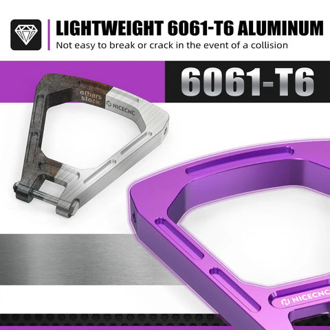 Rear Linkage Beefed Up Shock Absorbing Triangle Bracket Heavy Duty Off Road Upgrade With 3mm Thickened 6mm Wider Walls Inner Surface Thickened 5mm And Moved Out 10mm For Maximum Impact Protection, purple 6061-T6 aluminum