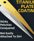 60mm Titanium Coated Plant Scissors Gardening Shears Bonsai Pruning Scissors with sticky petunias conquered feature