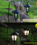 37.8 Inch Hanging Solar Lights For Outdoor Garden Lanterns With Waterproof Landscape Lighting And 2 Shepherd Hooks Solar Powered Pathway Patio Yard Driveway Decor 2 Pack For Lit Nighttime Vibe And Easy Setup