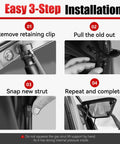 Steps to install 14 Inch Gas Struts 40 Lbs 178 N Gas Lift Springs Replacement Shocks For Camper Shell Back Window