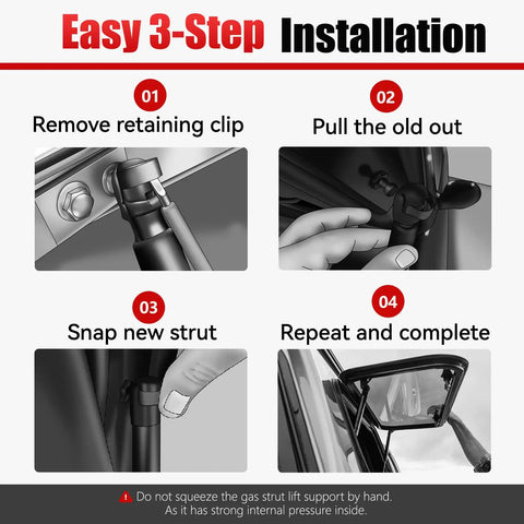 Steps to install 14 Inch Gas Struts 40 Lbs 178 N Gas Lift Springs Replacement Shocks For Camper Shell Back Window