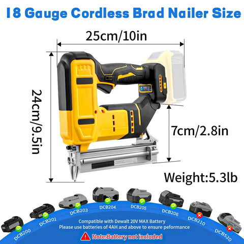 Heavy Duty 18 Gauge Cordless Brad Nailer Staple Gun Combo Smooth Firing 2 In 1 Battery Powered Electric Nailing Tool For Woodworking Trim Cabinetry And Frame Crafts With Zero Hassle Setup No Battery Required Top Shelf Performance