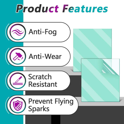 30 Pack Outside Clear Cover Lens For 1740 1840 Series Welding Helmets, Compatible With KP3043-1, Product Features Image
