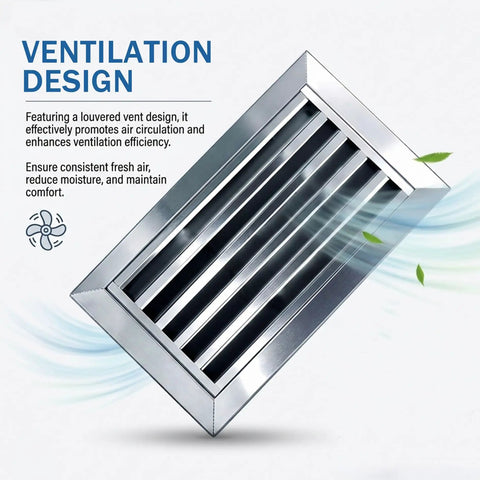 Solid As A Rock Premium Heavy Duty 304 Stainless Steel Louvered Access Panel for efficient ventilation design.