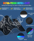 Waterproof wireless charging desk pad material features with anti-slip rubber base and RGB lighting for home office