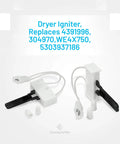 Universal Dryer Igniter For GE Whirlpool Frigidaire And More Flat Style Replacement Fits Sears Kenmore Models Includes SUPCO