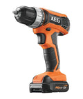 Heavy Hitter Cordless Drill With Two Lithium Ion Batteries And Fast Charger Dual Speed 0 350 And 0 1500 Rpm Triple Mode Built Different Grip For Any Job Site with orange and black design.
